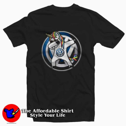 Dabbing Unicorn Flippin Love Volkswagen T-shirt On Sale