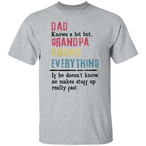 Dad knows a lot but grandpa knows everything If he doesn’t know shirt