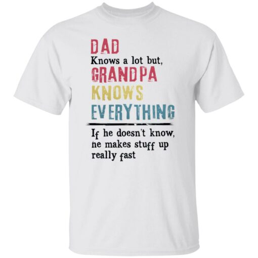 Dad knows a lot but grandpa knows everything If he doesn’t know shirt