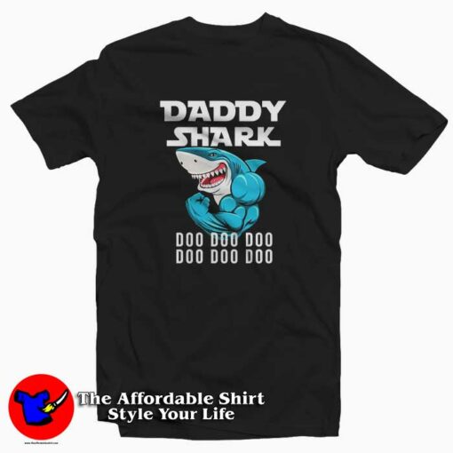 Daddy Shark Doo Father Day Graphic T-shirt On Sale Father’s Day Gift