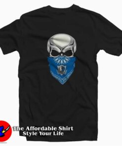 Dallas Mavericks Mask Skull Rock Basketball T shirt On Sale 1