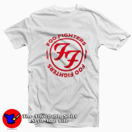 Dave Grohl Foo Fighters FF Logo Graphic T-Shirt On Sale