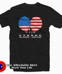 Dayton Strong Heart American Flag Unisex T-shirt On Sale Dayton Strong Heart American Flag Unisex T-shirt On Sale