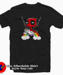 Deadpool Unicorn Rainbow Comedy T-shirt On Sale Deadpool Unicorn Rainbow Comedy T-shirt On Sale