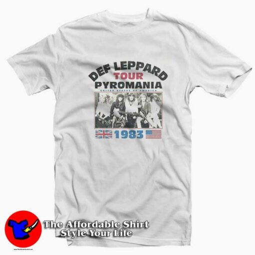 Def Leppard Pyromania Tour Unisex T-shirt On Sale