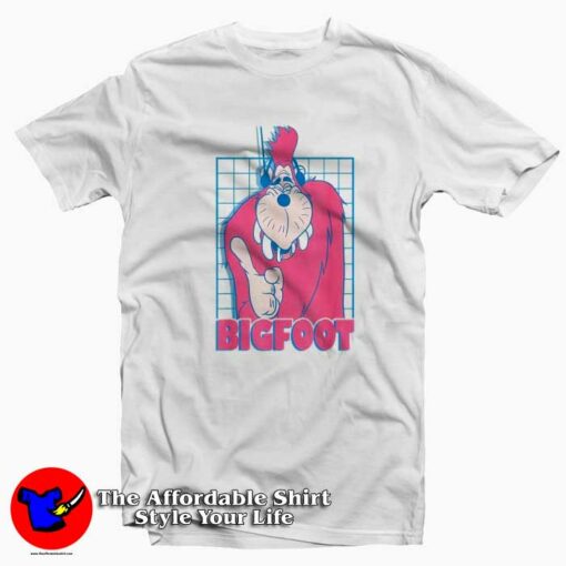 Disney A Goofy Movie Bigfoot Grid Unisex T-shirt On Sale