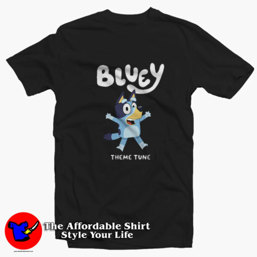 Disney Bluey Theme Tune Funny Unisex T-Shirt On Sale