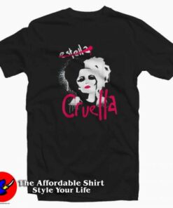 Disney Cruella Estella Punk Rock Spray Paint T-shirt On Sale Disney Cruella Estella Punk Rock Spray Paint T-shirt On Sale