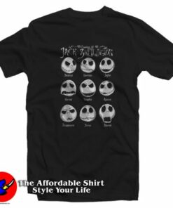 Disney Emotion Of Jack Skellington Unisex T-Shirt On Sale Disney Emotion Of Jack Skellington Unisex T-Shirt On Sale