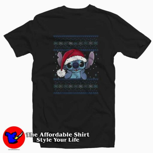 Disney Lilo & Stitch Christmas Ugly T-shirt On Sale