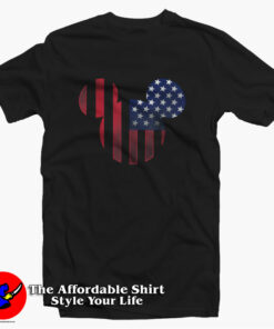Disney Mickey Mouse Americana Ears Shape T-Shirt On Sale Disney Mickey Mouse Americana Ears Shape T-Shirt On Sale