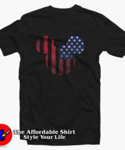 Disney Mickey Mouse Americana Ears Shape T-Shirt On Sale Disney Mickey Mouse Americana Ears Shape T-Shirt On Sale