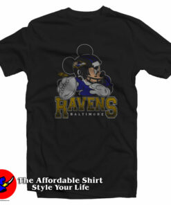 Disney Mickey Mouse Baltimore Ravens T-Shirt On Sale Disney Mickey Mouse Baltimore Ravens T-Shirt On Sale