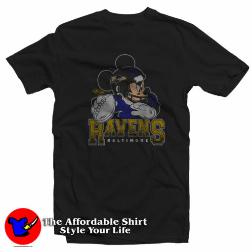 Disney Mickey Mouse Baltimore Ravens T-Shirt On Sale