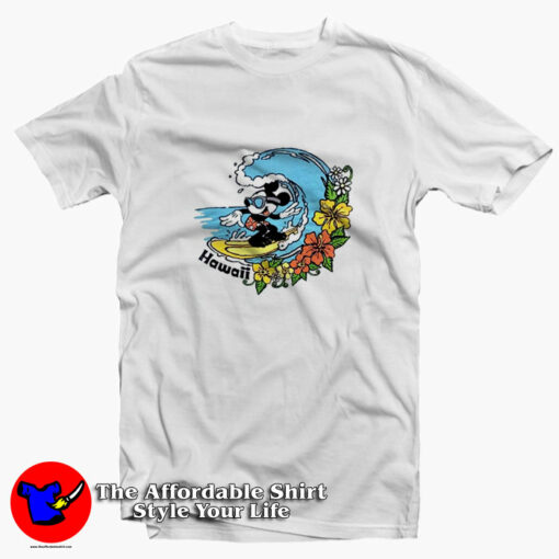 Disney Mickey Mouse Surfing Hawaii Vintage T-Shirt On Sale