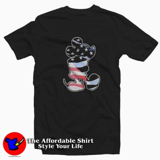 Disney Mickey Mouse Waving Flag Unisex T-shirt On Sale