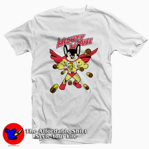 Disney Mighty Mouse Power Cartoon T-Shirt On Sale