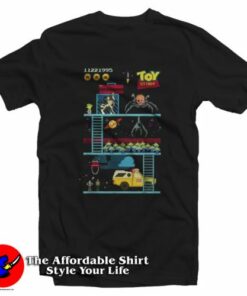 Disney Pixar 8-Bit Toy Story Video Game Scene T-Shirt On Sale Disney Pixar 8-Bit Toy Story Video Game Scene T-Shirt On Sale