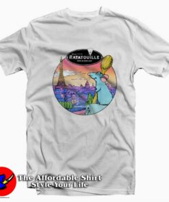 Disney Pixar Ratatouille Over Look Paris Unisex T shirt On Sale 1