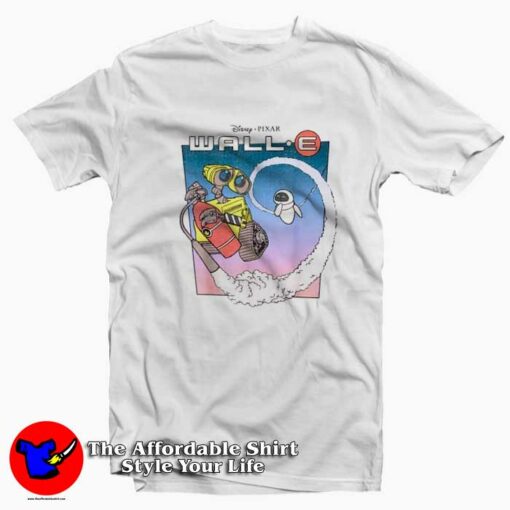 Disney Pixar Wall-E Fly Eve Retro Distressed Unisex T-shirt On Sale