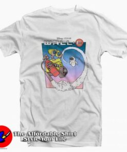 Disney Pixar Wall E Fly Eve Retro Distressed Unisex T shirt On Sale 2