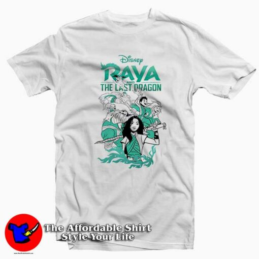 Disney Raya and the Last Dragon Characters T-shirt On Sale