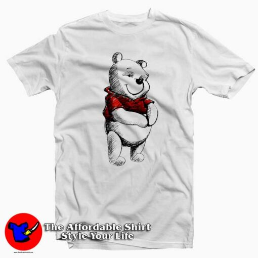 Disney Sketch of Winnie the Pooh T-Shirt For Gift Easter Day