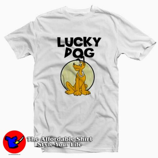 Disney St Patrick’s Day Pluto Lucky Dog T-shirt On Sale