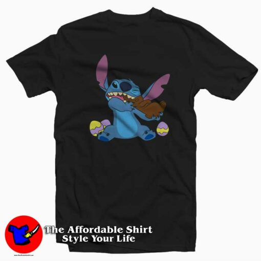 Disney Stitch Happy Easter Day FUnny Unisex T-shirt On Sale