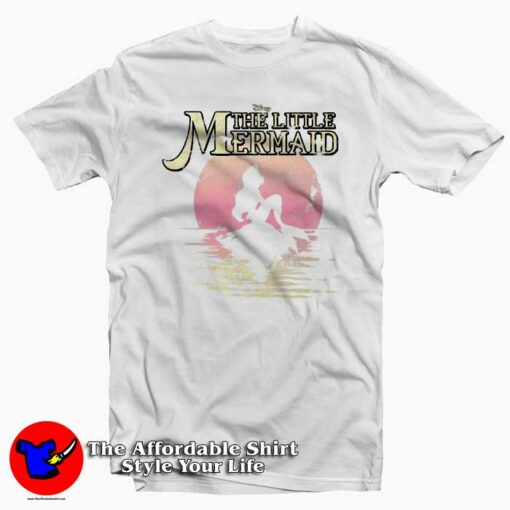 Disney The Little Mermaid Sunset T-Shirt For Gift Easter Day