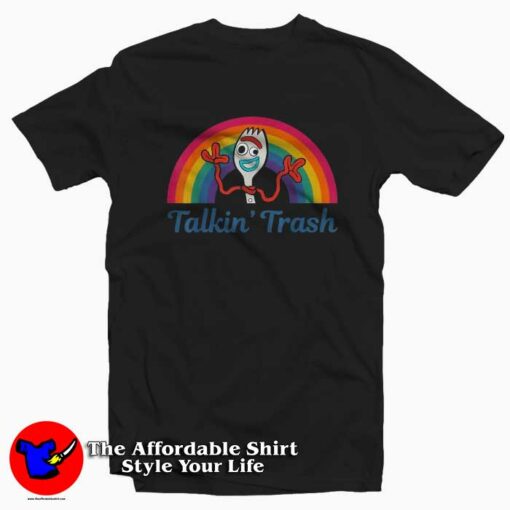 Disney Toy Story 4 Forky Talkin Trash Rainbow T-shirt On Sale