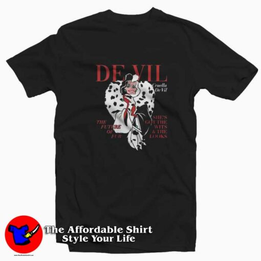 Disney Villains Cruella De Vil Magazine Cover T-shirt On Sale