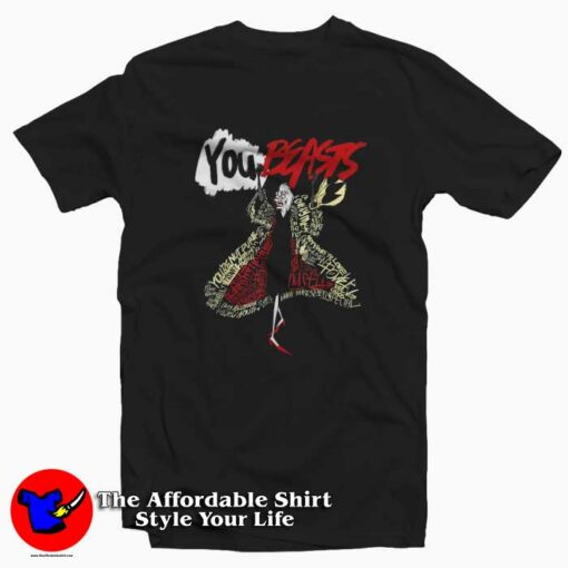 Disney Villains Cruella You Beasts Word Unisex T-shirt On Sale