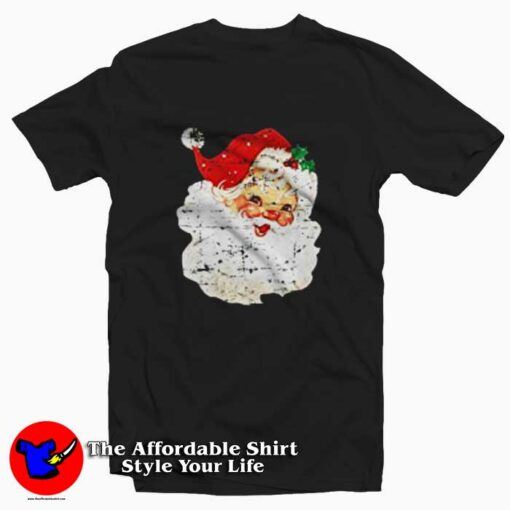 Distressed Vintage Santa Claus Unisex T-shirt On Sale