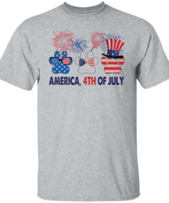 Dog paws firework America 4th of July shirt Dog paws firework America 4th of July shirt
