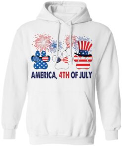 Dog paws firework America 4th of July shirt 6
