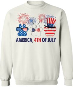Dog paws firework America 4th of July shirt 8