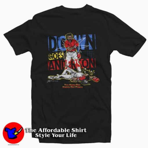 Down Goes Anderson Cleveland Guardians T-Shirt On Sale