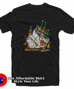 Dr Seuss Grinch Sleigh Christmas Unisex T Shirt On Sale 1