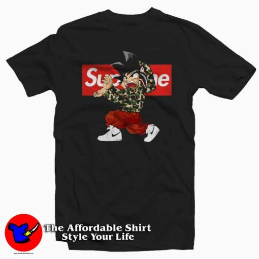 Dragon Ball Goku x Supreme Bape T-Shirt Cheap Trend