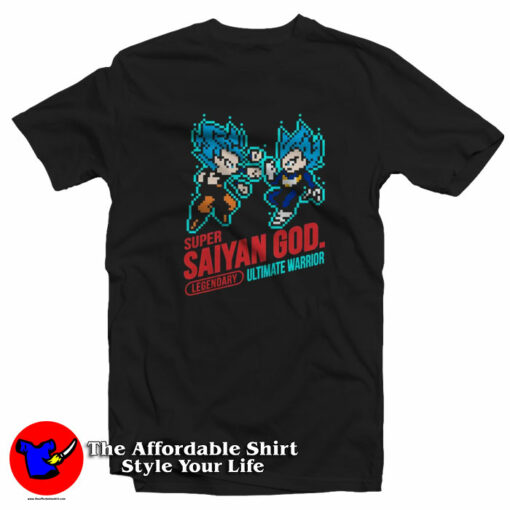 Dragon Ball Z 8-bit Cool Super Saiyans T-Shirt On Sale