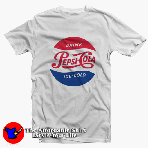 Drink Pepsi Cola Ice Cold vintage Logo Unisex T-shirt On Sale