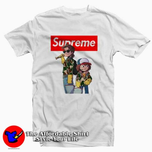 Dustin And Steve Stranger Things Supreme T-Shirt Supreme Collection