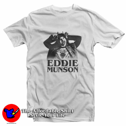 Eddie Munson Demon Horns Graphic T-Shirt On Sale