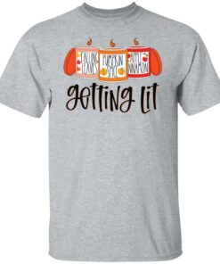 Falling leaves pumpkin spice apple nnamon getting lit shirt 4