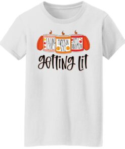 Falling leaves pumpkin spice apple nnamon getting lit shirt 5