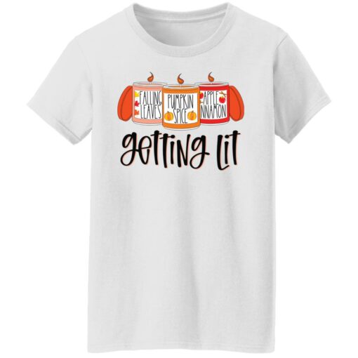 Falling leaves pumpkin spice apple nnamon getting lit shirt