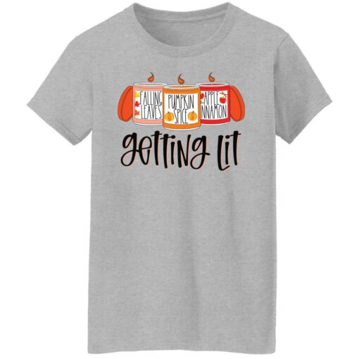 Falling leaves pumpkin spice apple nnamon getting lit shirt