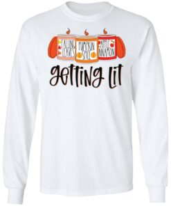 Falling leaves pumpkin spice apple nnamon getting lit shirt 8