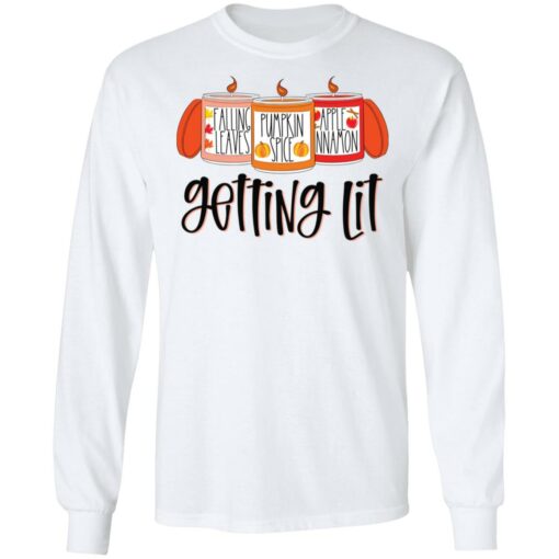 Falling leaves pumpkin spice apple nnamon getting lit shirt